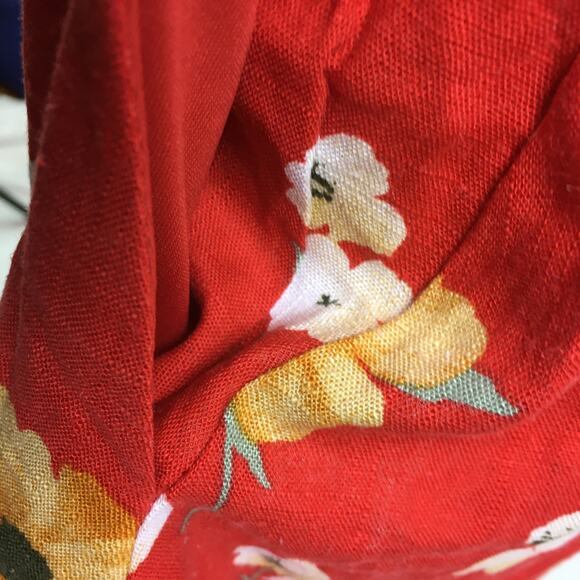 Speechless Floral Strapless Dress Red Orange Jrs S - Picture 11 of 16